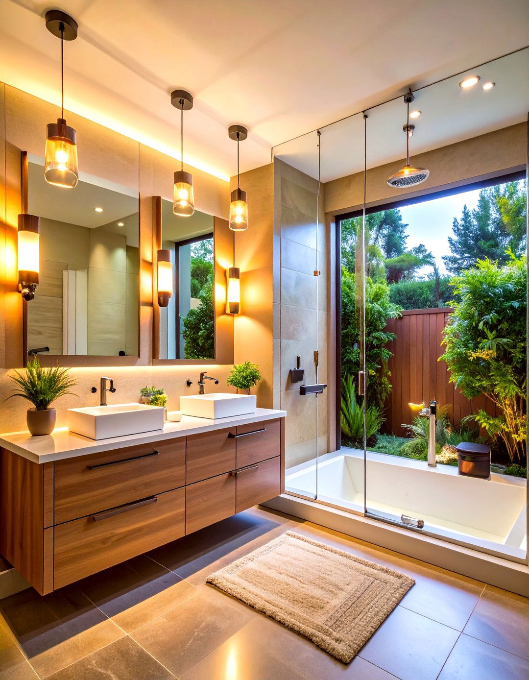Track Lighting System with Adjustable Heads - 24 Small Bathroom Lighting Ideas