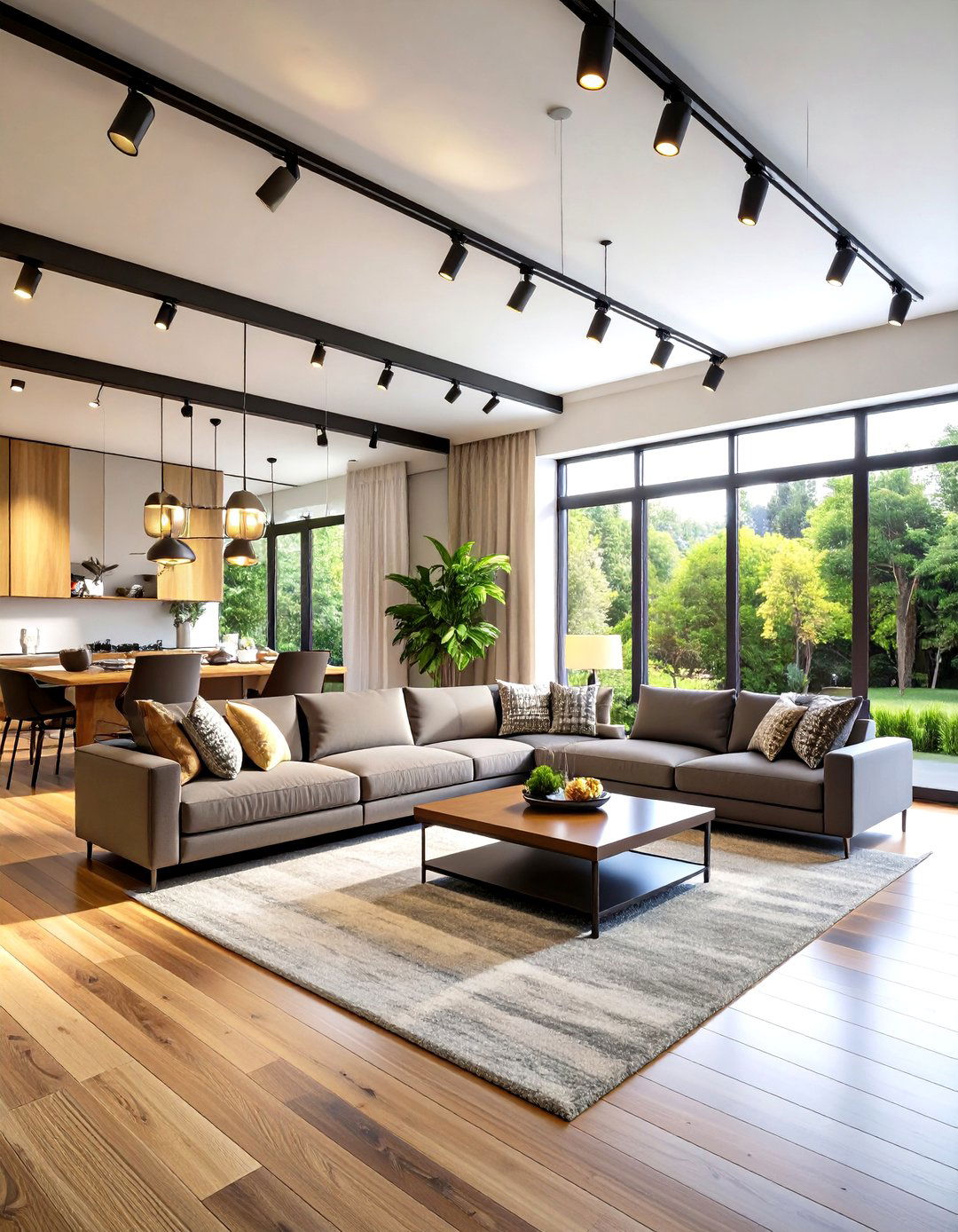 Track Lighting Systems - 24 Industrial Living Room Ideas
