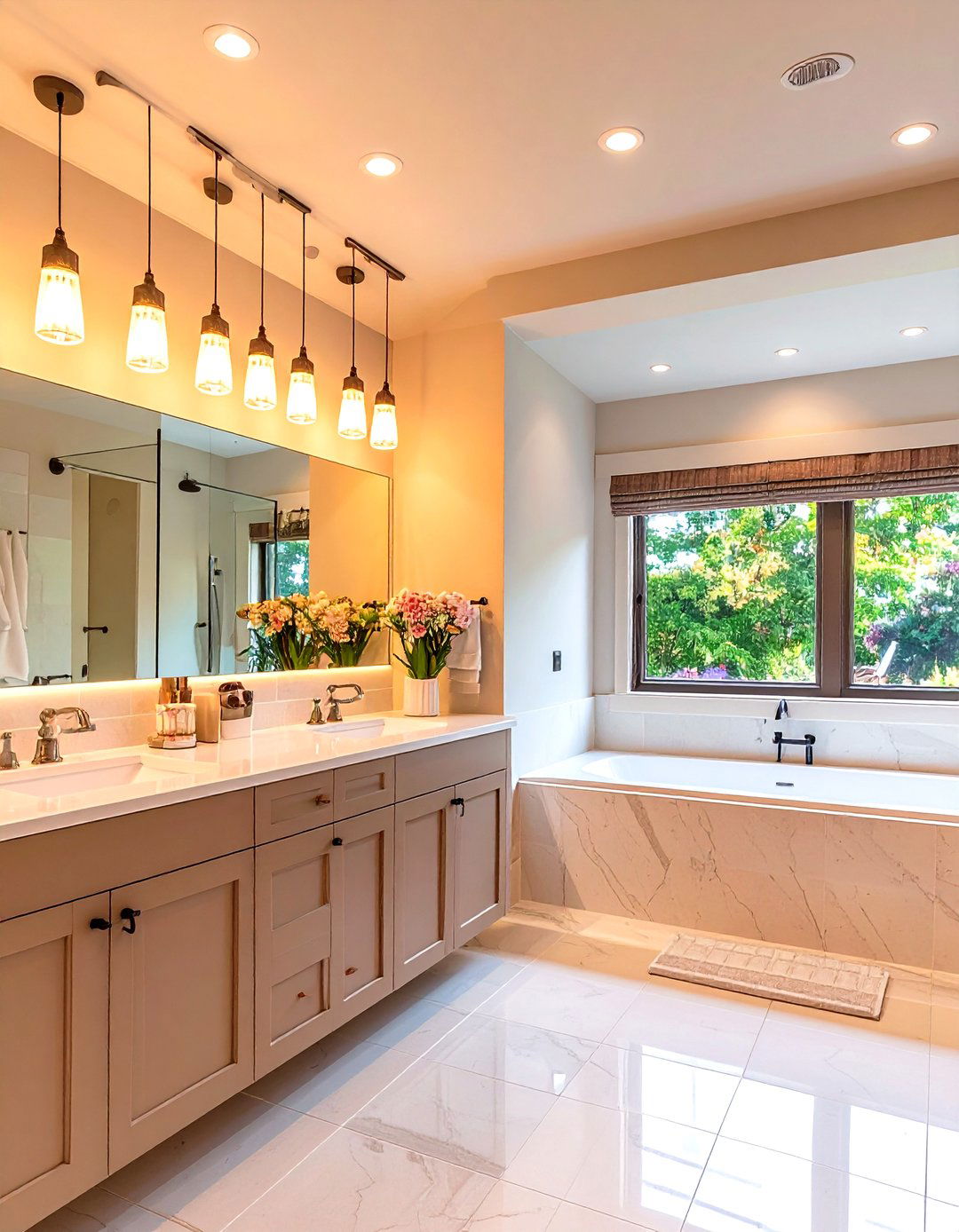 Track Lighting with Adjustable Spotlights for Versatility - 24 Shower Lighting Ideas