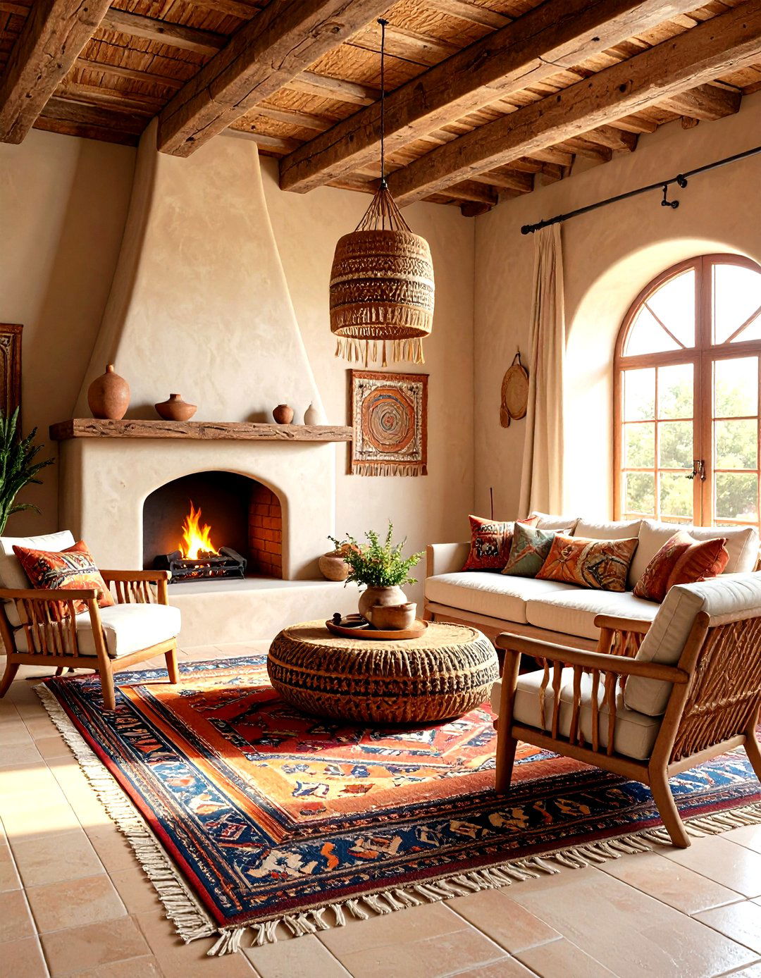 Traditional Adobe Style Living Room - 24 Desert Themed Room Ideas