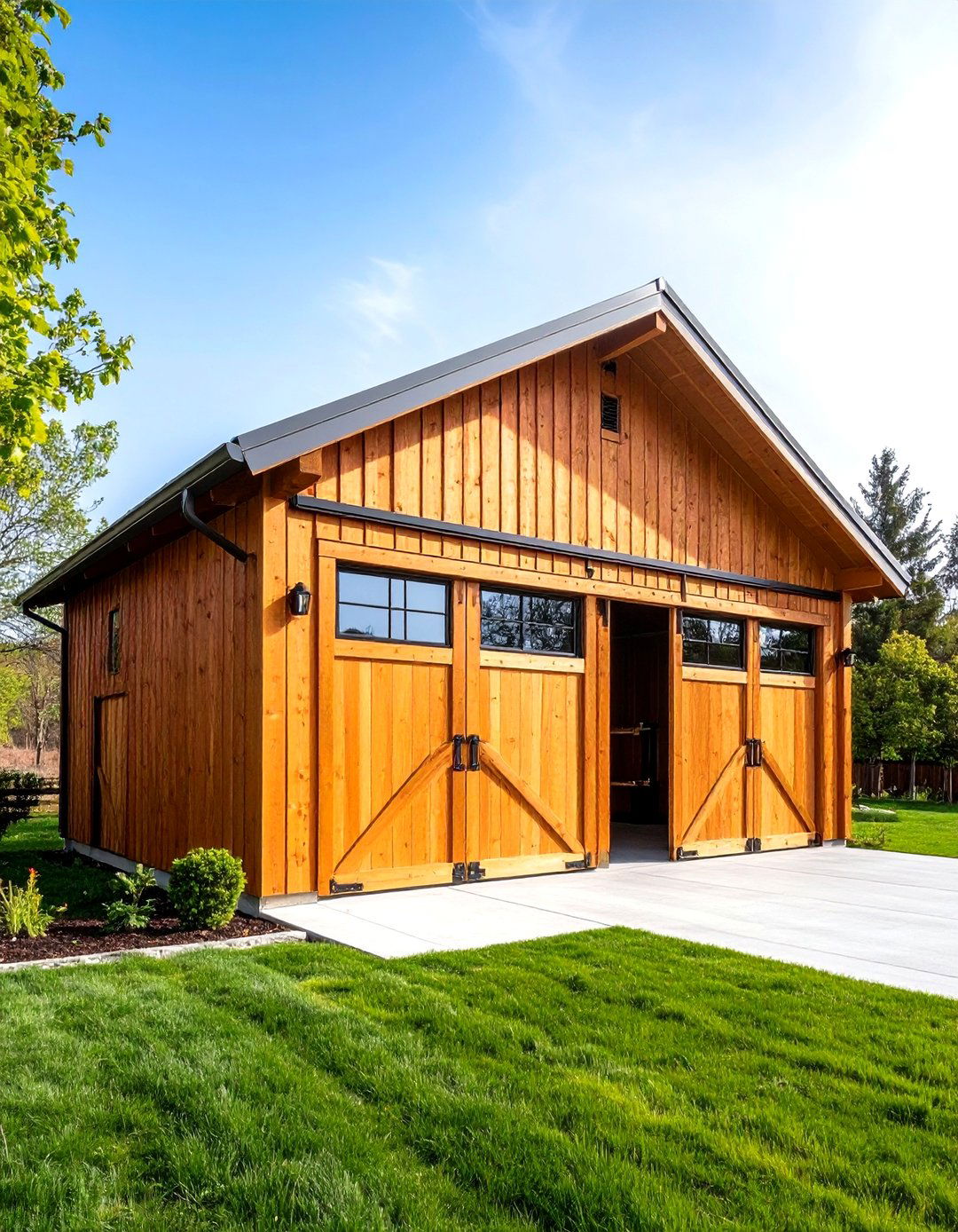 Traditional Barn Door Storage Building - 24 wood shed ideas