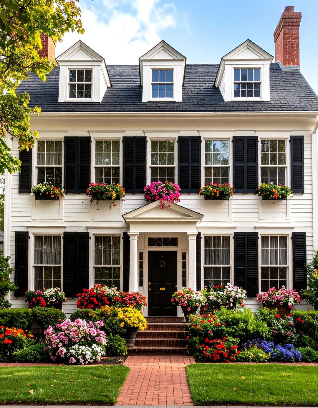 Traditional Black Shutters Focus - 24 Black House Exteriors & Paint Colors