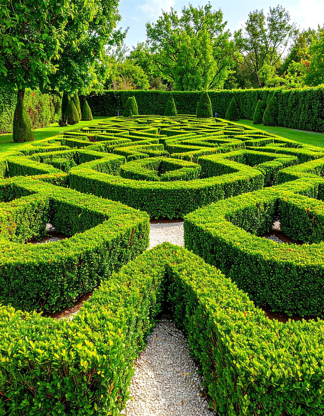 Traditional Boxwood Knot Garden - 24 Front Yard Boxwood Shrubs