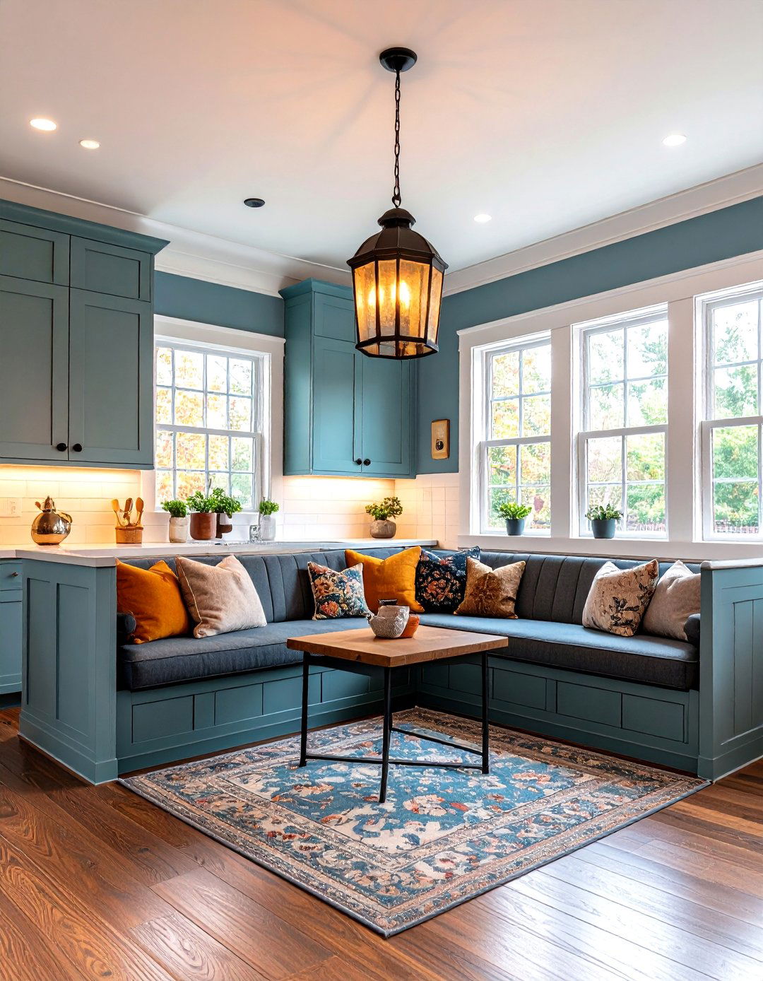 Traditional Breakfast Nook with Wainscoting Details - 24 Breakfast Nook Ideas