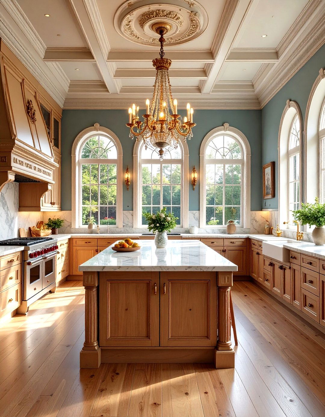 Traditional Cathedral Kitchen Layout - 24 Vaulted Ceiling Kitchen Ideas
