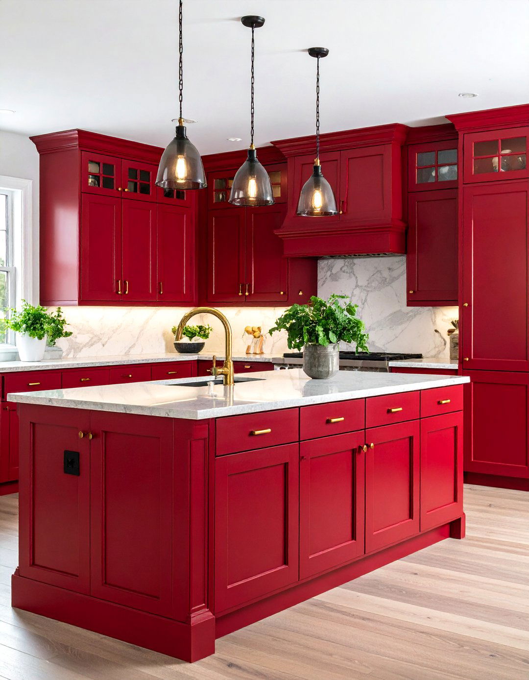 Traditional Cherry Red Cabinetry - 24 Red Kitchens