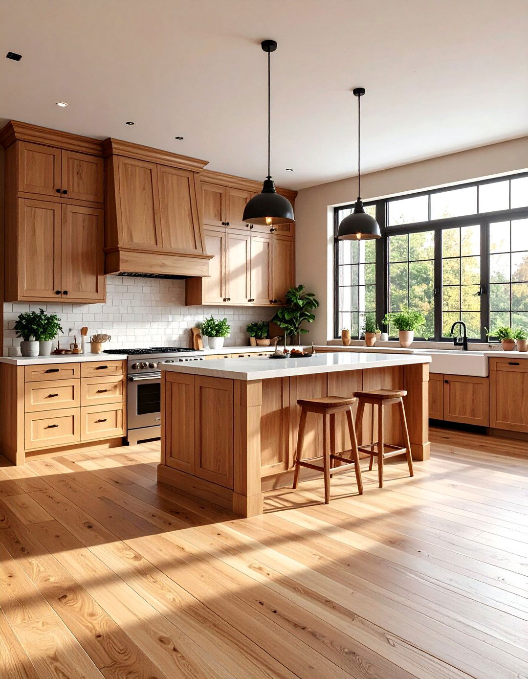 Traditional Chestnut Kitchen Floors - 24 Light Wood Floor Kitchen Ideas