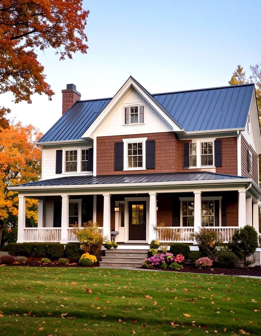 Traditional Chocolate Brown Farmhouse Siding - 24 Chocolate Brown House Exterior Design Ideas
