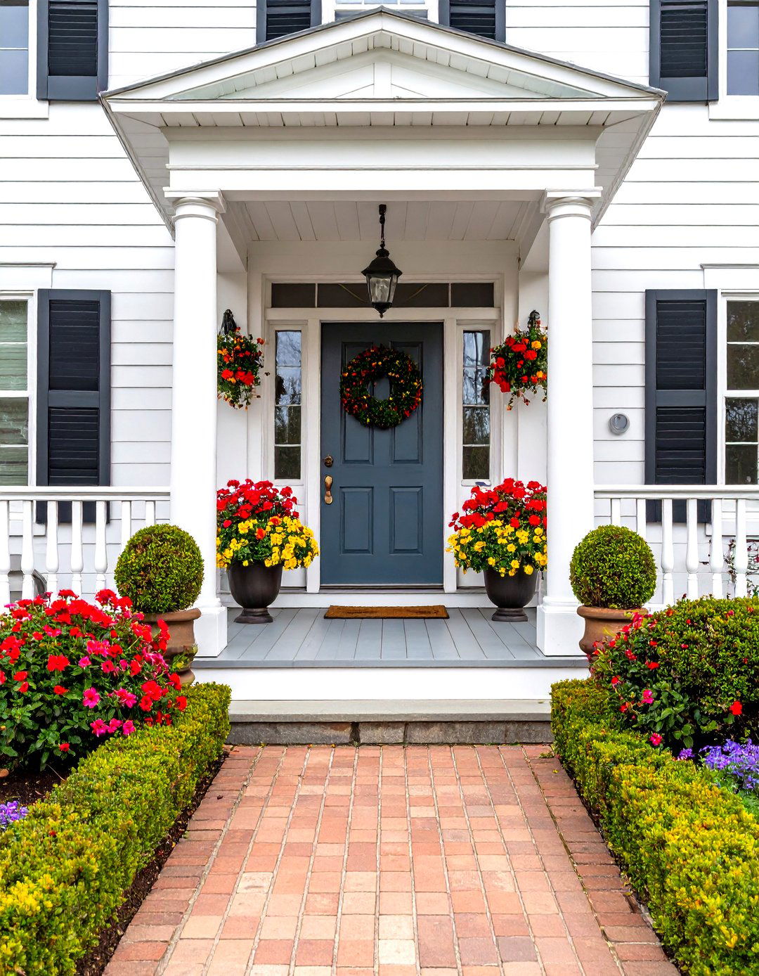 Traditional Colonial Front Porch Revival - 24 Curb Appeal Ideas