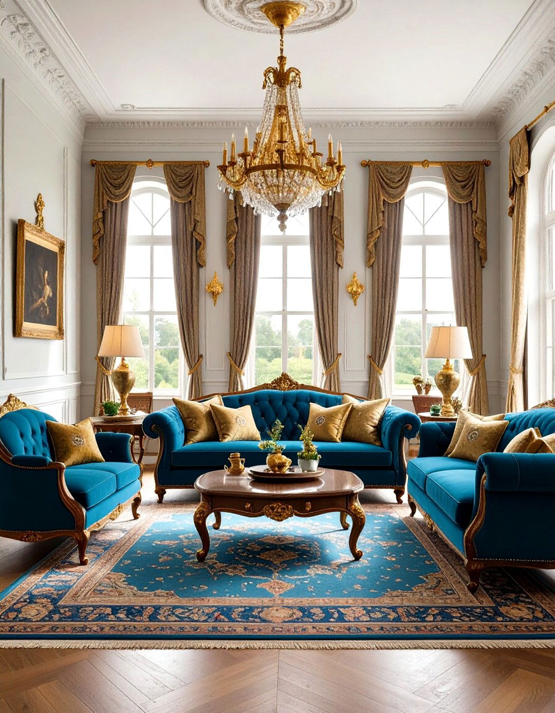Traditional Country Manor - 24 Country Living Room Ideas
