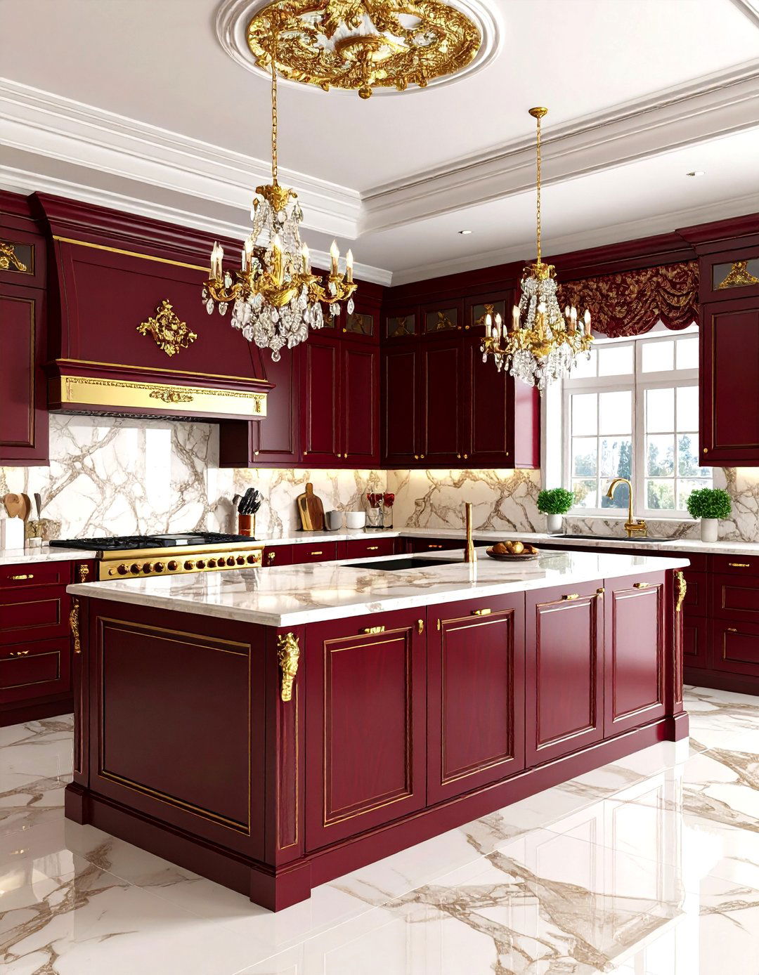 Traditional Damask Luxury Kitchen Wallpaper - 24 Kitchen Wallpaper Ideas
