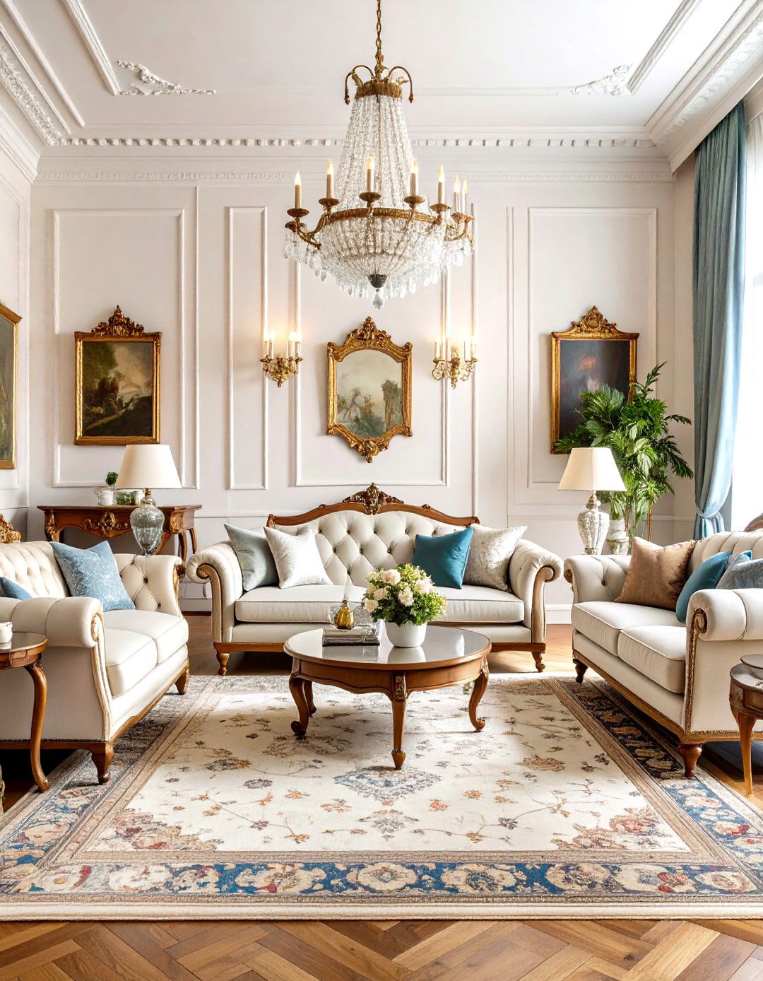Traditional English Egyptian Cotton Drawing Room - 24 Dulux Egyptian Cotton Living Room Ideas