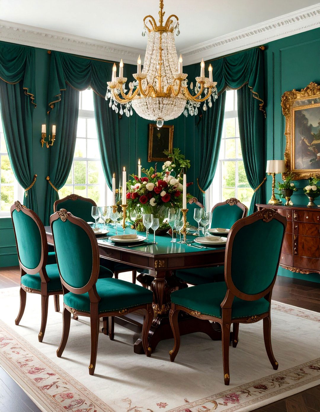 Traditional English Manor Dining Room - 24 Luxury Dining Room Ideas
