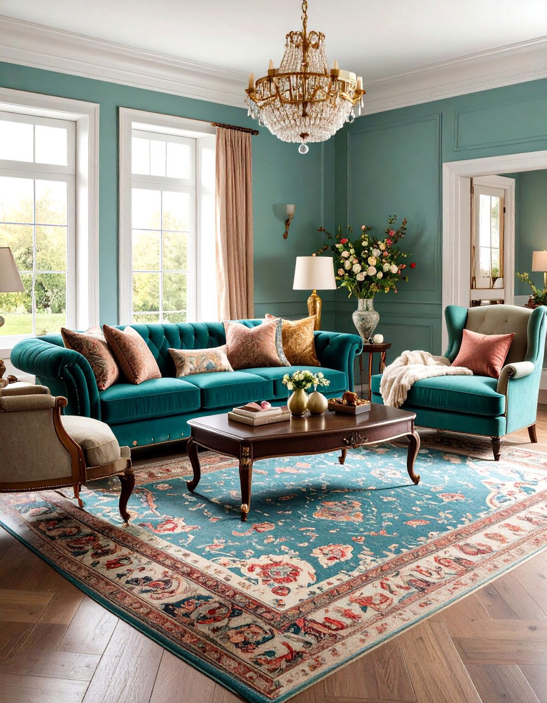 Traditional English Manor Style - 24 Formal Living Room Ideas
