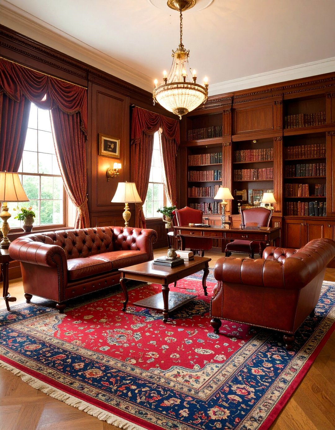 Traditional English Study - 24 Reading Room Ideas