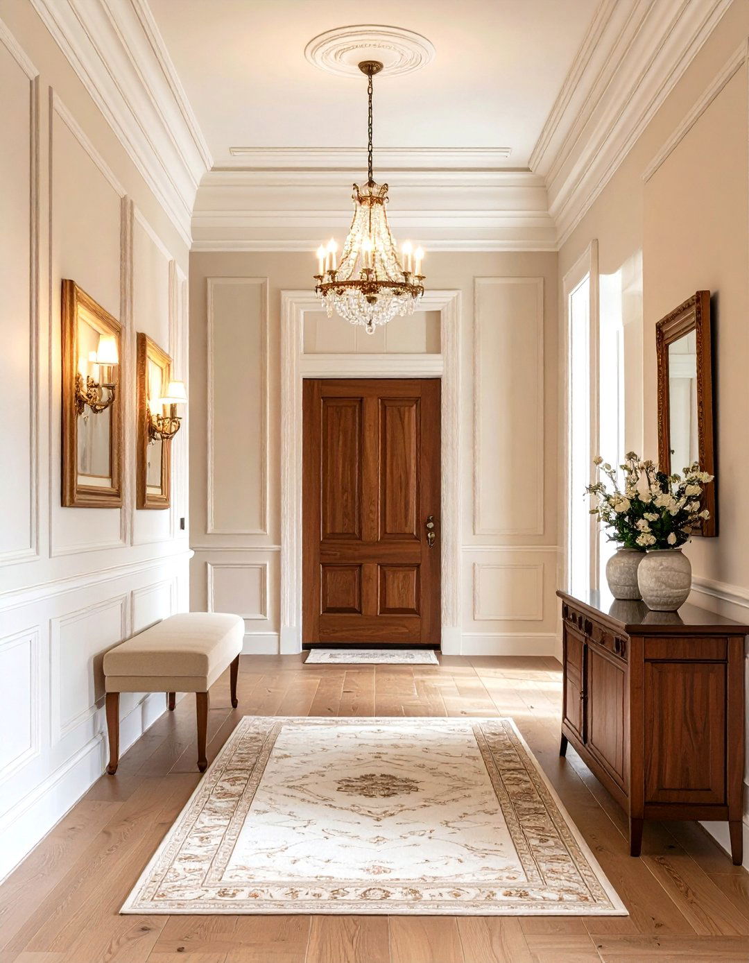 Traditional Entryway with Classic Architectural Details - 24 Entryway Ideas