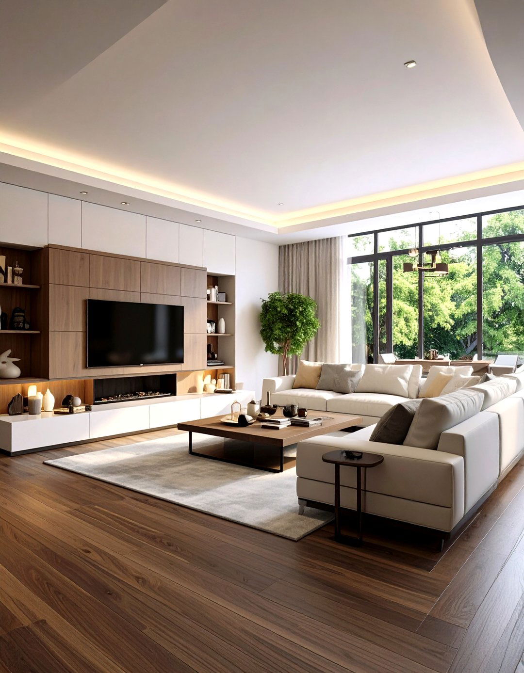 Traditional Family Room Dark Walnut Flooring - 24 Dark Walnut Floors for Rooms