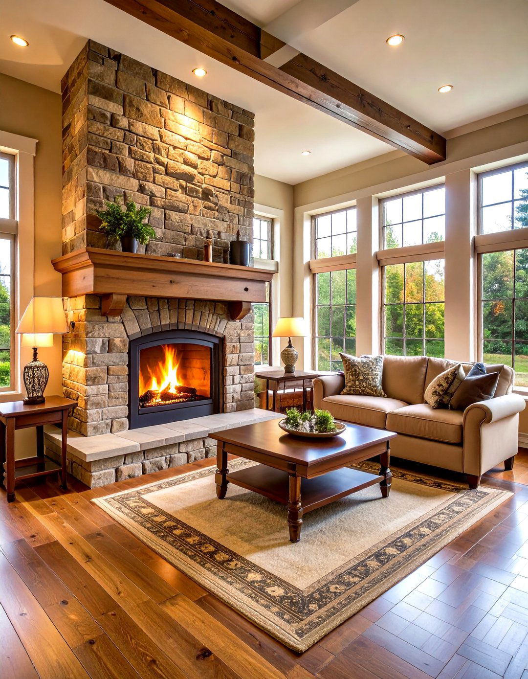 Traditional Hearth Raised Platform - 24 Wood Stove Surround Ideas