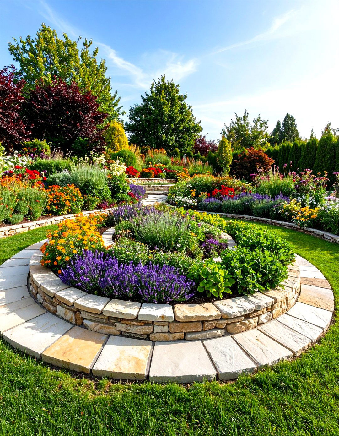 Traditional Herb Spiral Gardens - 24 Spiral Garden Design Ideas