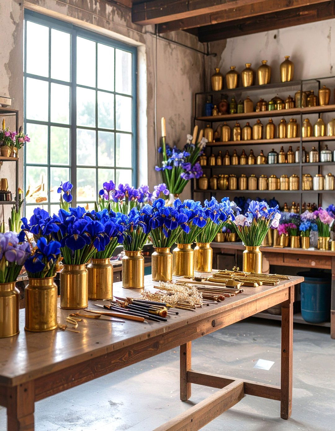 Traditional Iris Flower Workshop - 24 21th Wedding Anniversary Ideas