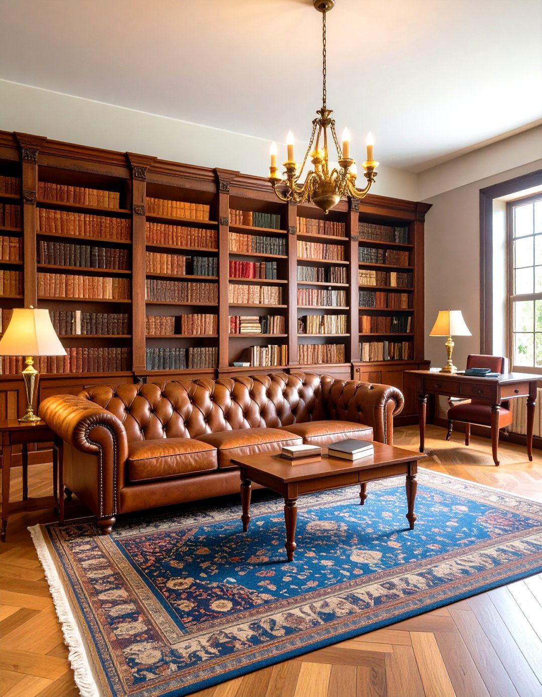 Traditional Library with Rich Wood Paneling - 24 Traditional Interior Design Ideas