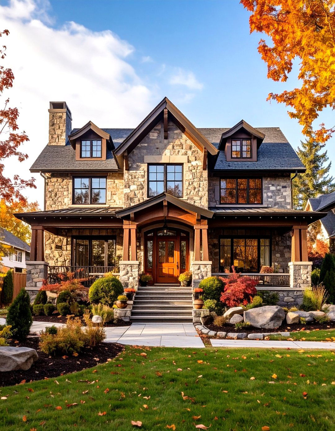 Traditional Limestone Georgian Elegance - 24 Stone Exterior Home Ideas