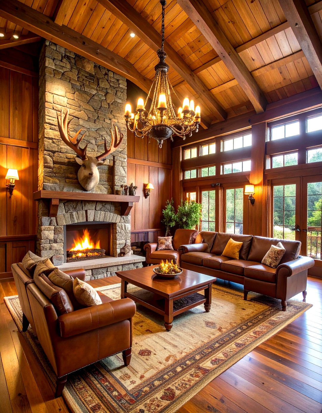 Traditional Lodge Trophy Room Layout - 24 Hunting Trophy Room Ideas