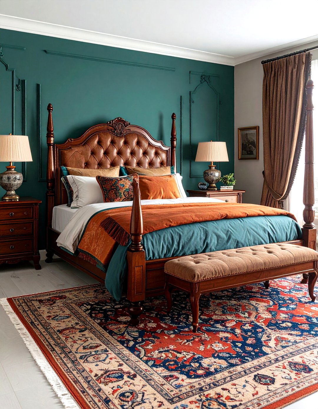 Traditional Mahogany Four Poster Bedroom - 24 Dark Wood Bedroom Ideas