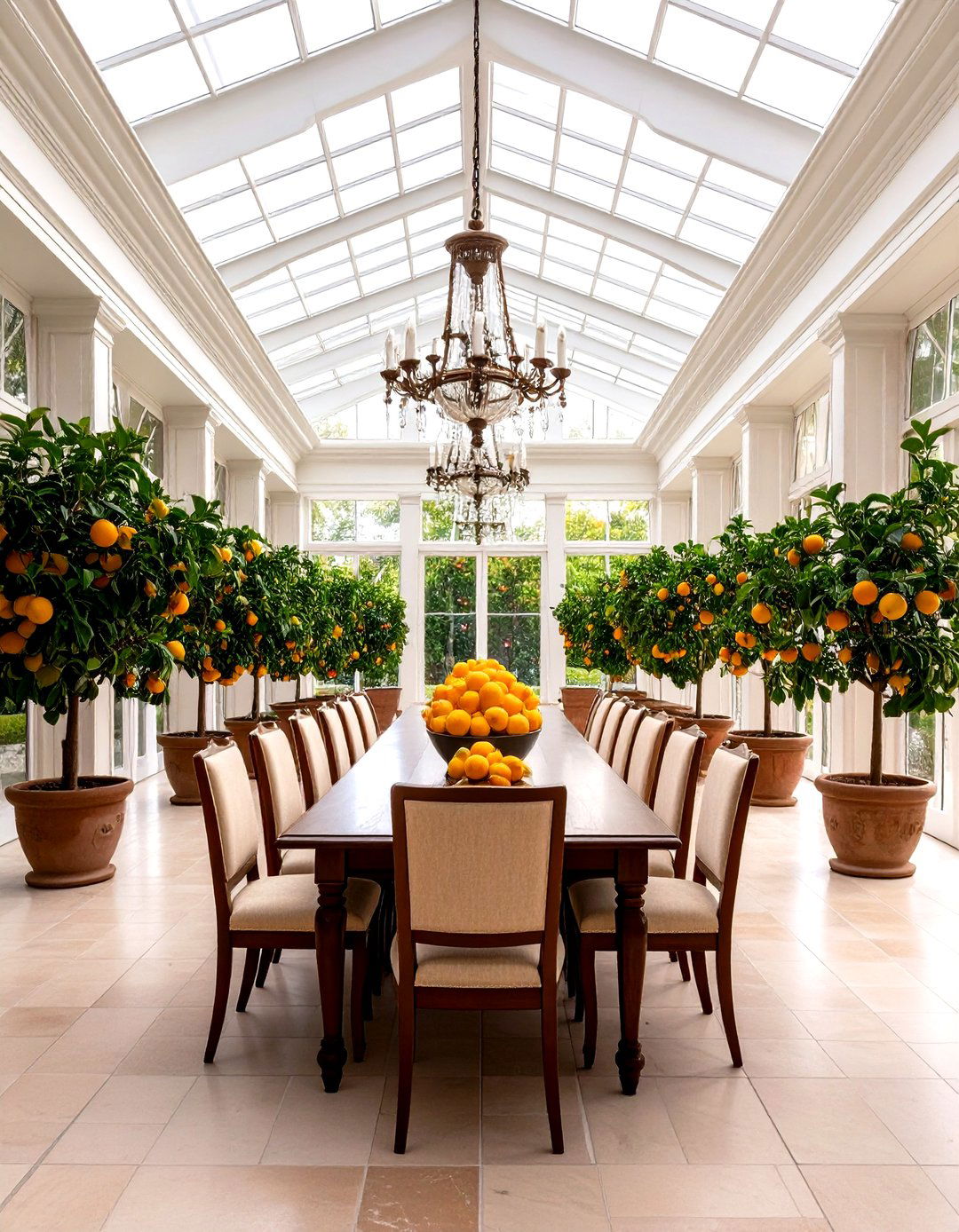 Traditional Orangery Dining Room - 24 Greenhouse Dining Room Ideas