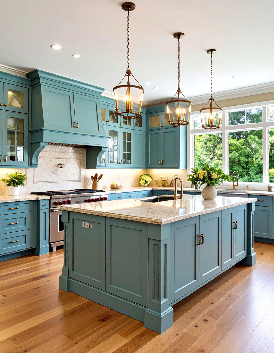 Traditional Peninsula with Crown Molding Details - 24 Kitchen Peninsula Ideas