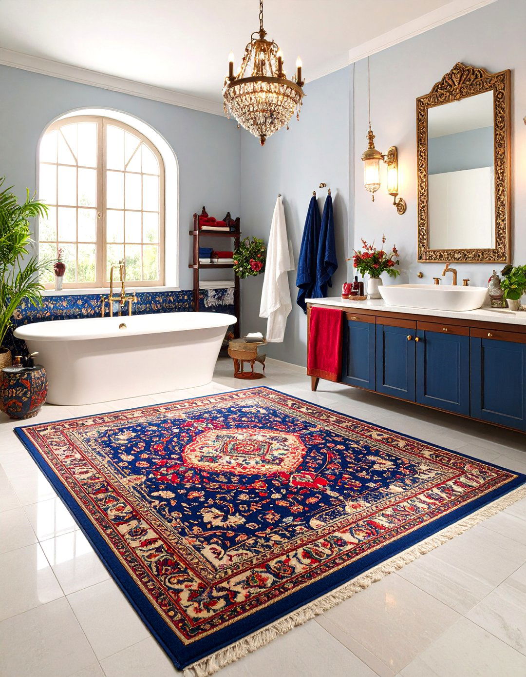 Traditional Persian Style Bathroom Rugs - 24 Bathroom Rug Ideas