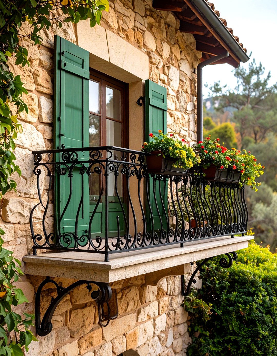 Traditional Provincial French Balcony - 24 French Balcony Ideas