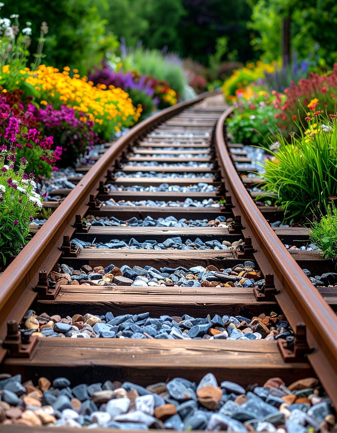 Traditional Railroad Tie Path - 24 Wooden Walkway Ideas