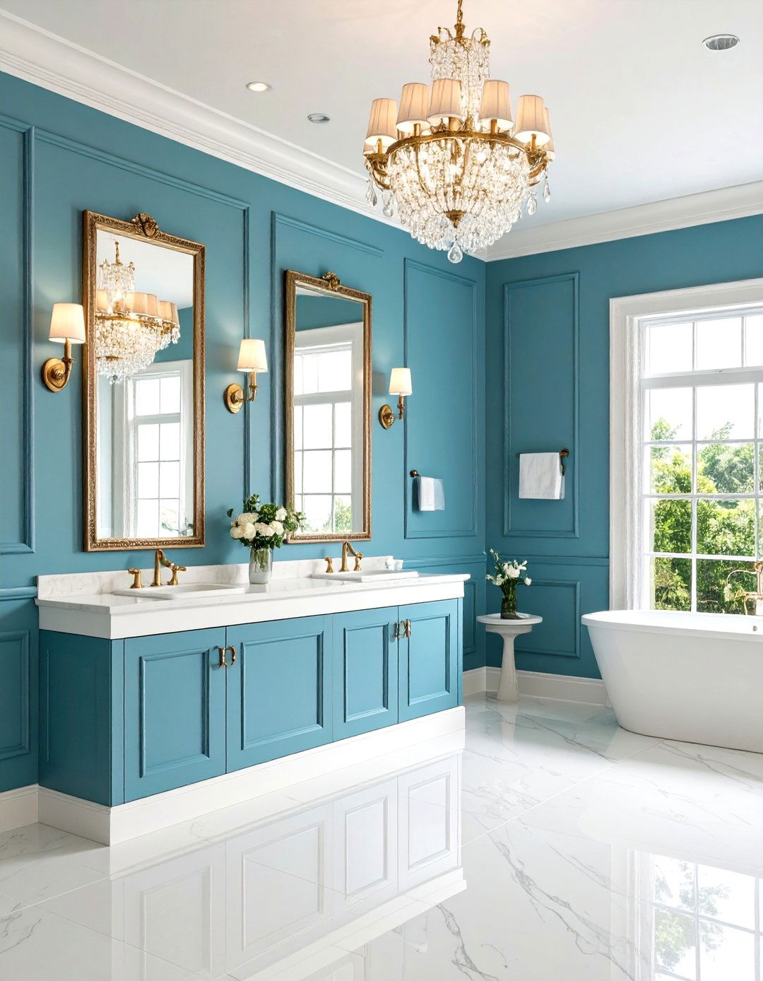 Traditional Raised Panel Elegance - 24 Powder Room Wainscoting Ideas