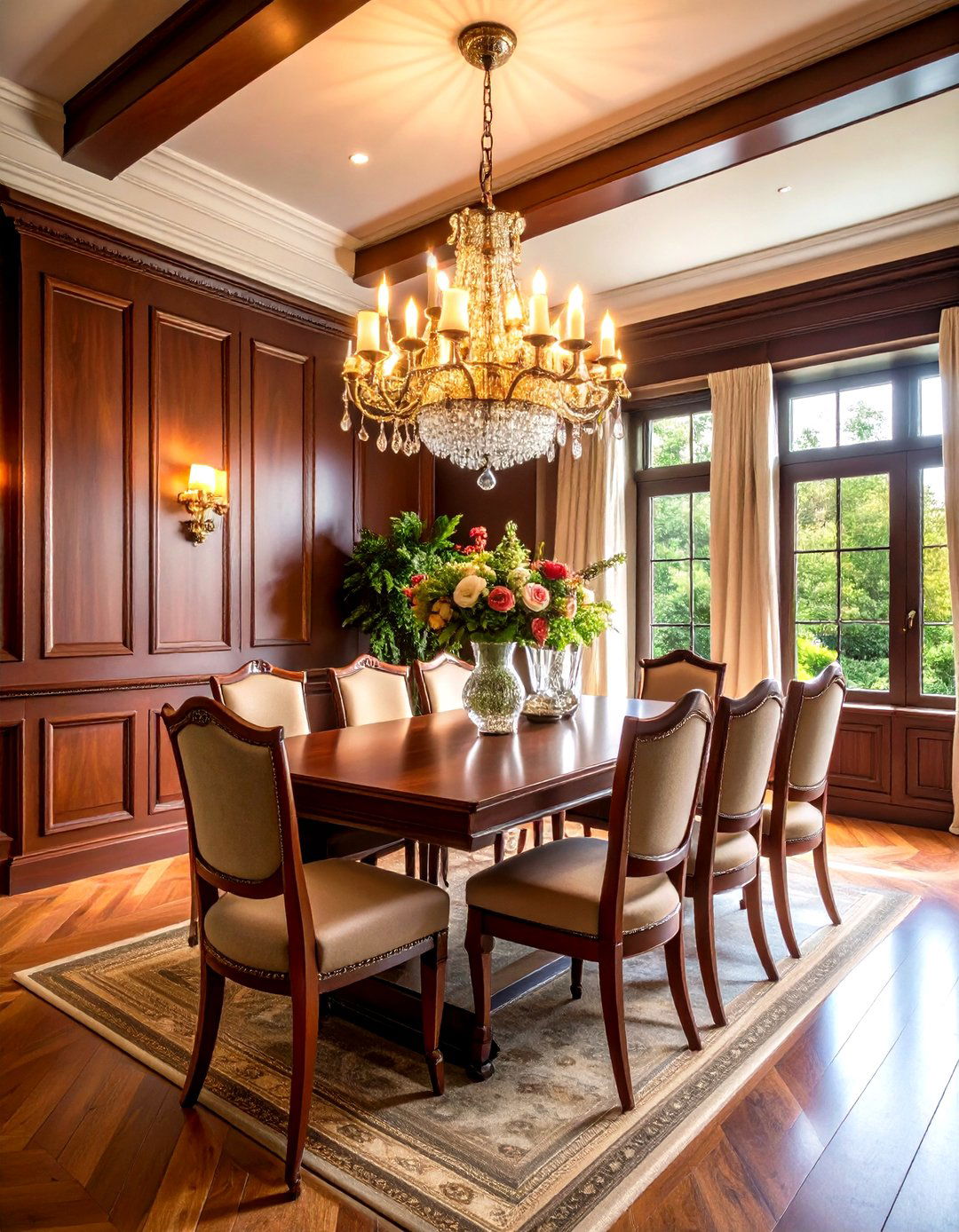 Traditional Raised Panel Wainscoting in Formal Dining Rooms - 24 Wainscoting Ideas