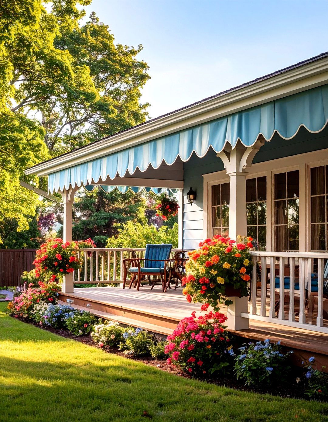 Traditional Scalloped Edge Styling - 24 Deck Awning Ideas