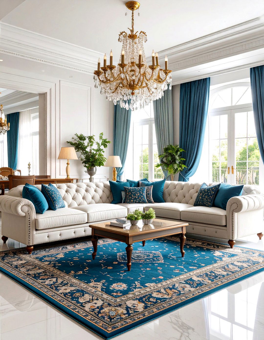 Traditional Sectional Elegance - 24 Sectional Living Room Ideas