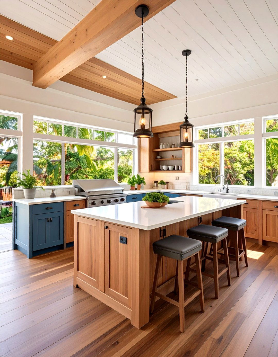 Traditional Shaker Style Lanai Kitchen - 24 Lanai Kitchen Ideas