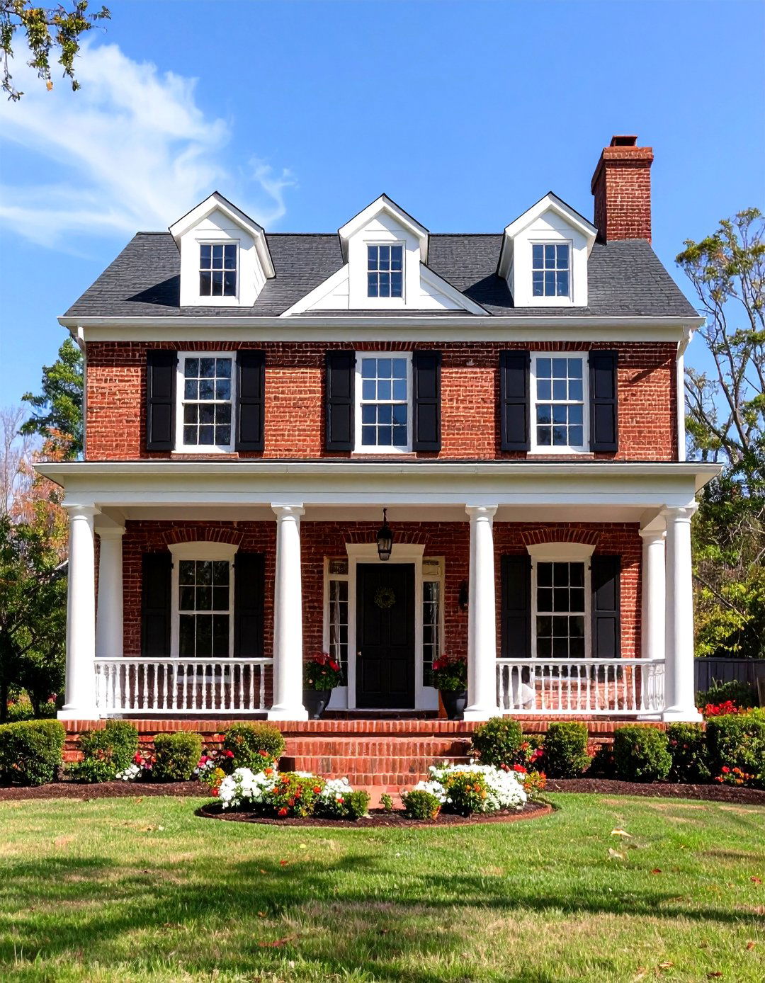 Traditional Southern Colonial - 24 Houses With Black Windows