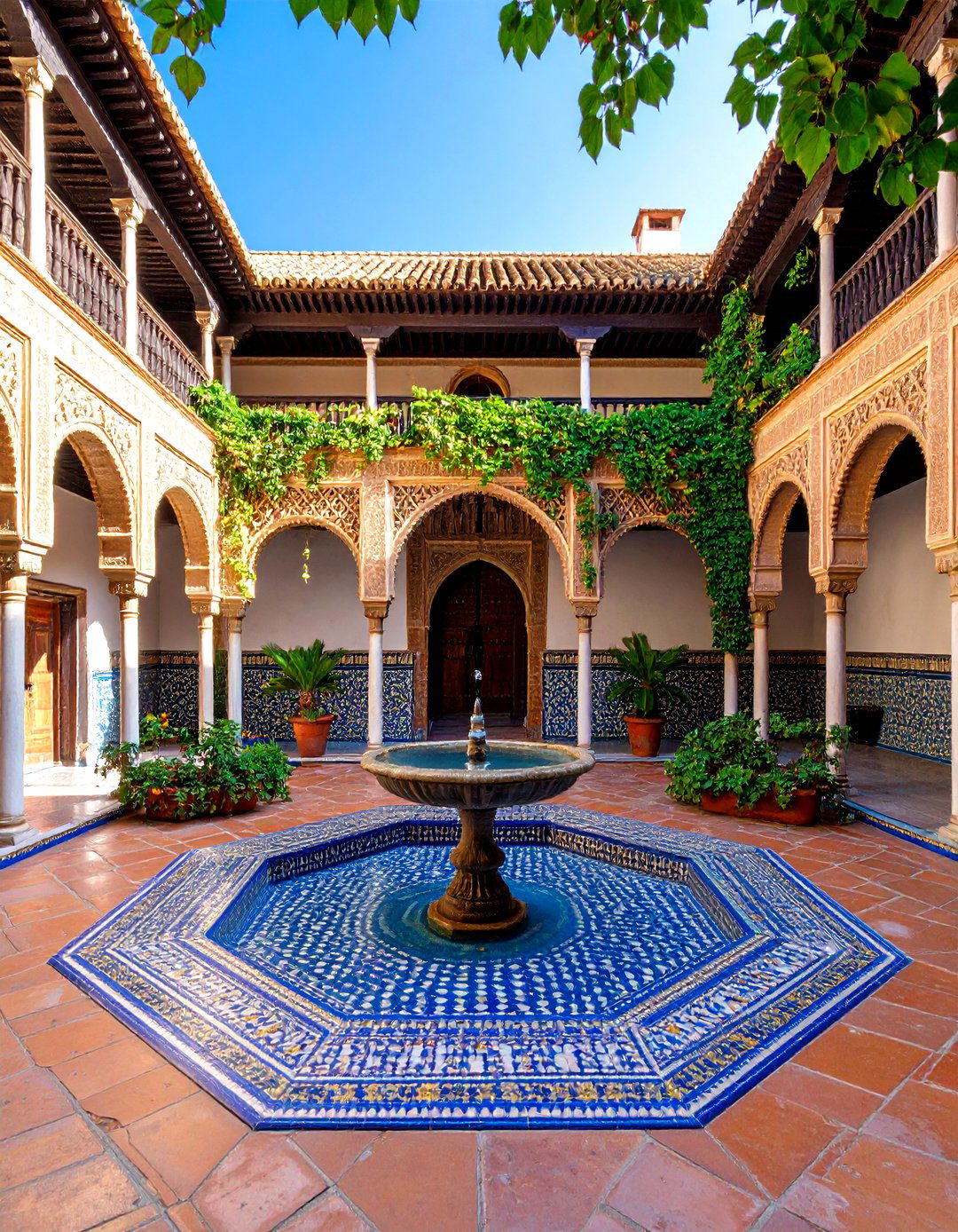 Traditional Spanish Courtyard - 24 front yard spanish style landscaping ideas