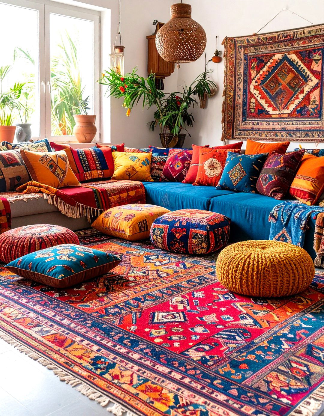 Traditional Spanish Textile Layers - 24 Spanish Style Living Room Ideas