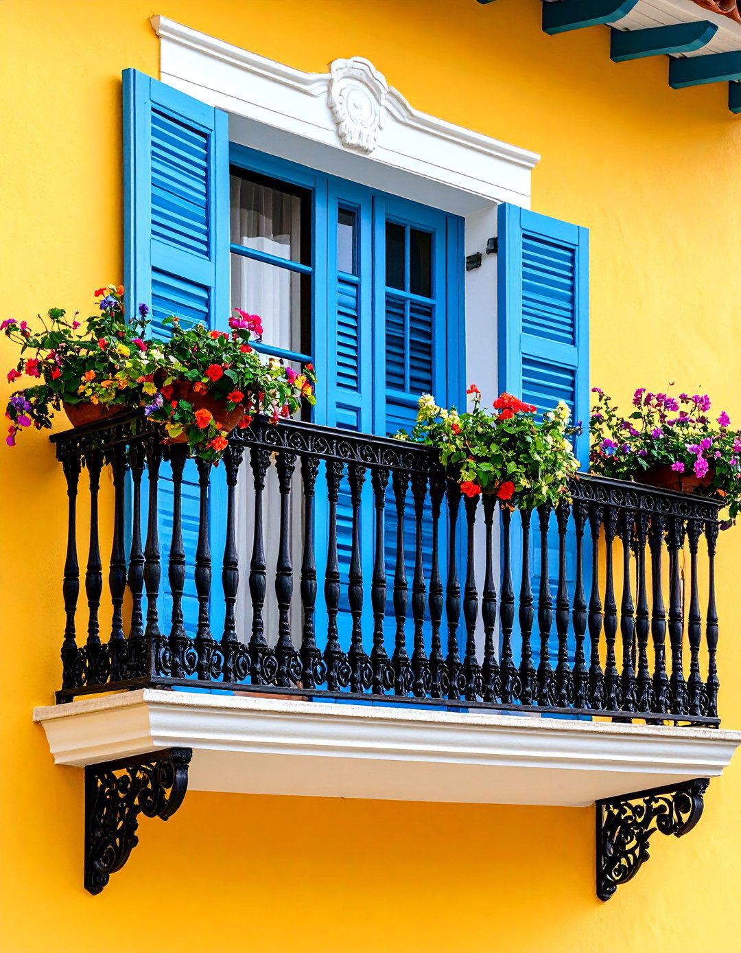 Traditional Straight Bar Balcony Railings - 24 Wrought Iron Balcony Railing Design Ideas