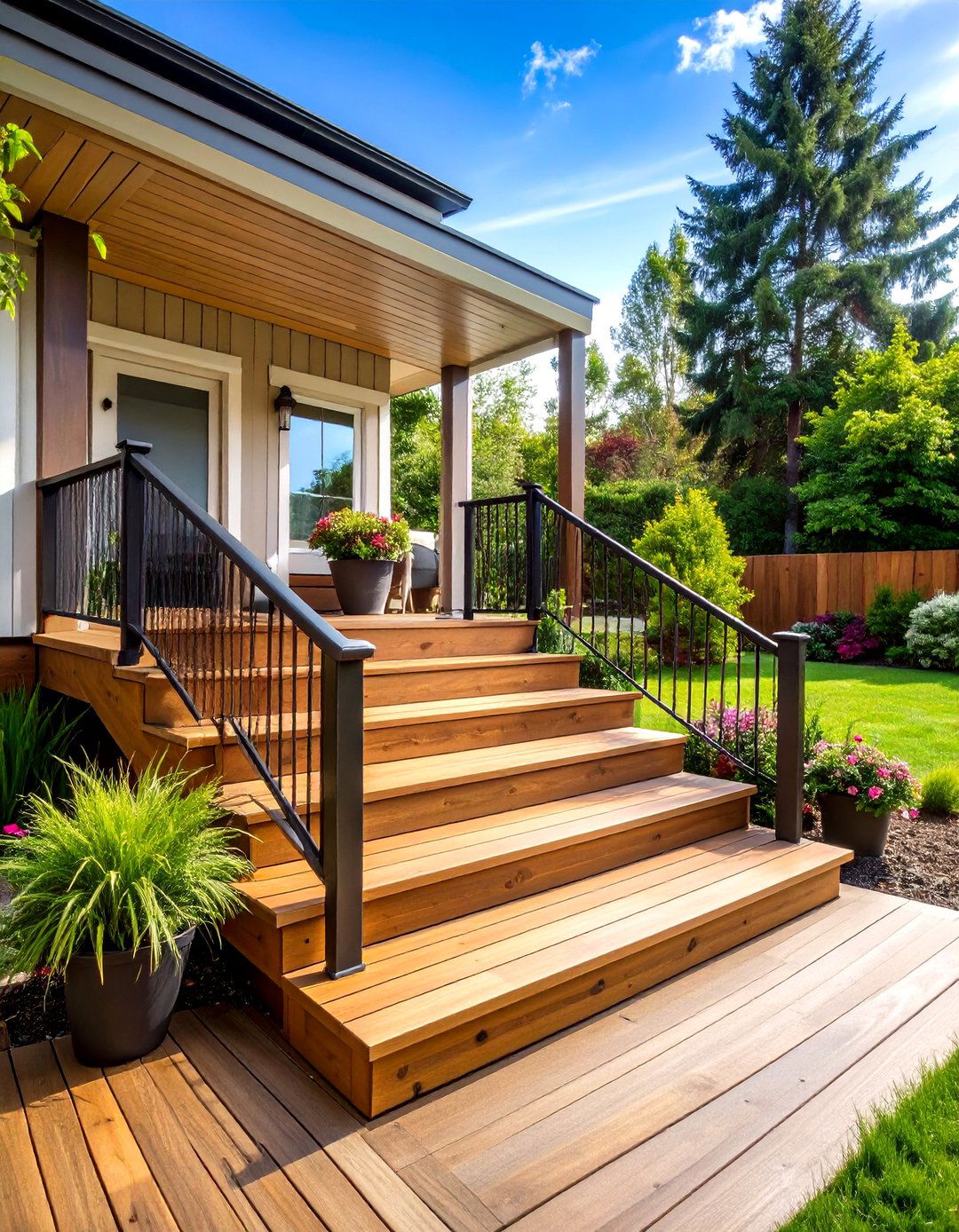 Traditional Straight Deck Steps - 24 Deck Steps Ideas