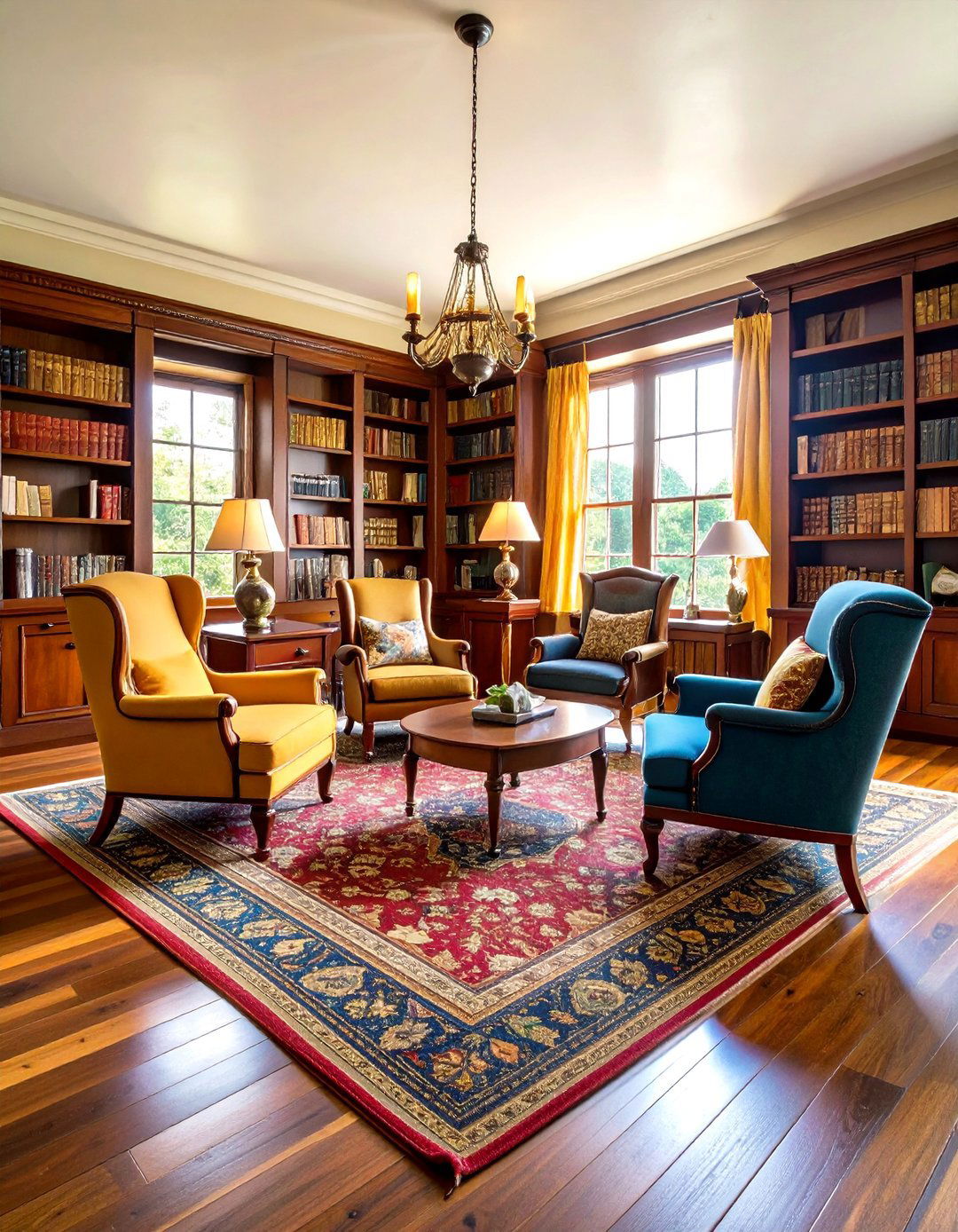 Traditional Study Dark Walnut Wide Plank - 24 Dark Walnut Floors for Rooms