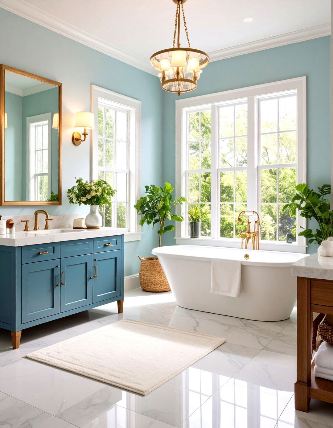 Traditional Style Accessible Bathroom with Classic Elements - 24 Handicap Bathroom Ideas