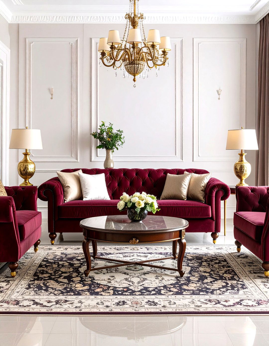 Traditional Symmetrical Layout with Twin Sofas - 24 Formal Living Room Ideas