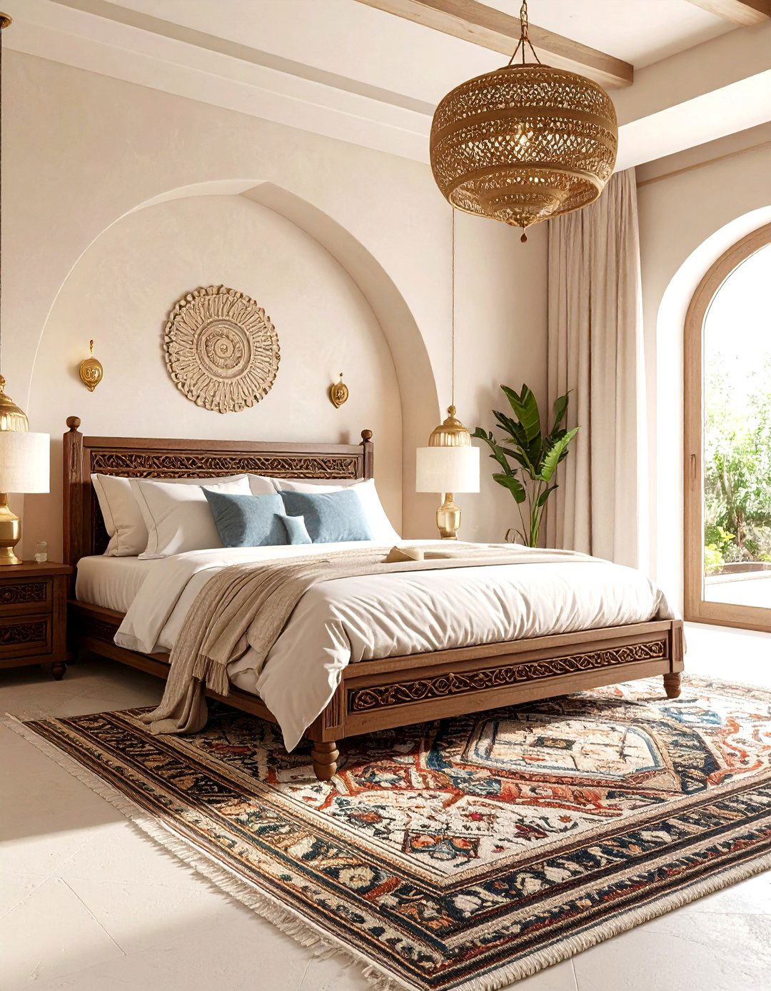 Traditional Tadelakt Walls - 24 Moroccan Themed Bedroom Ideas
