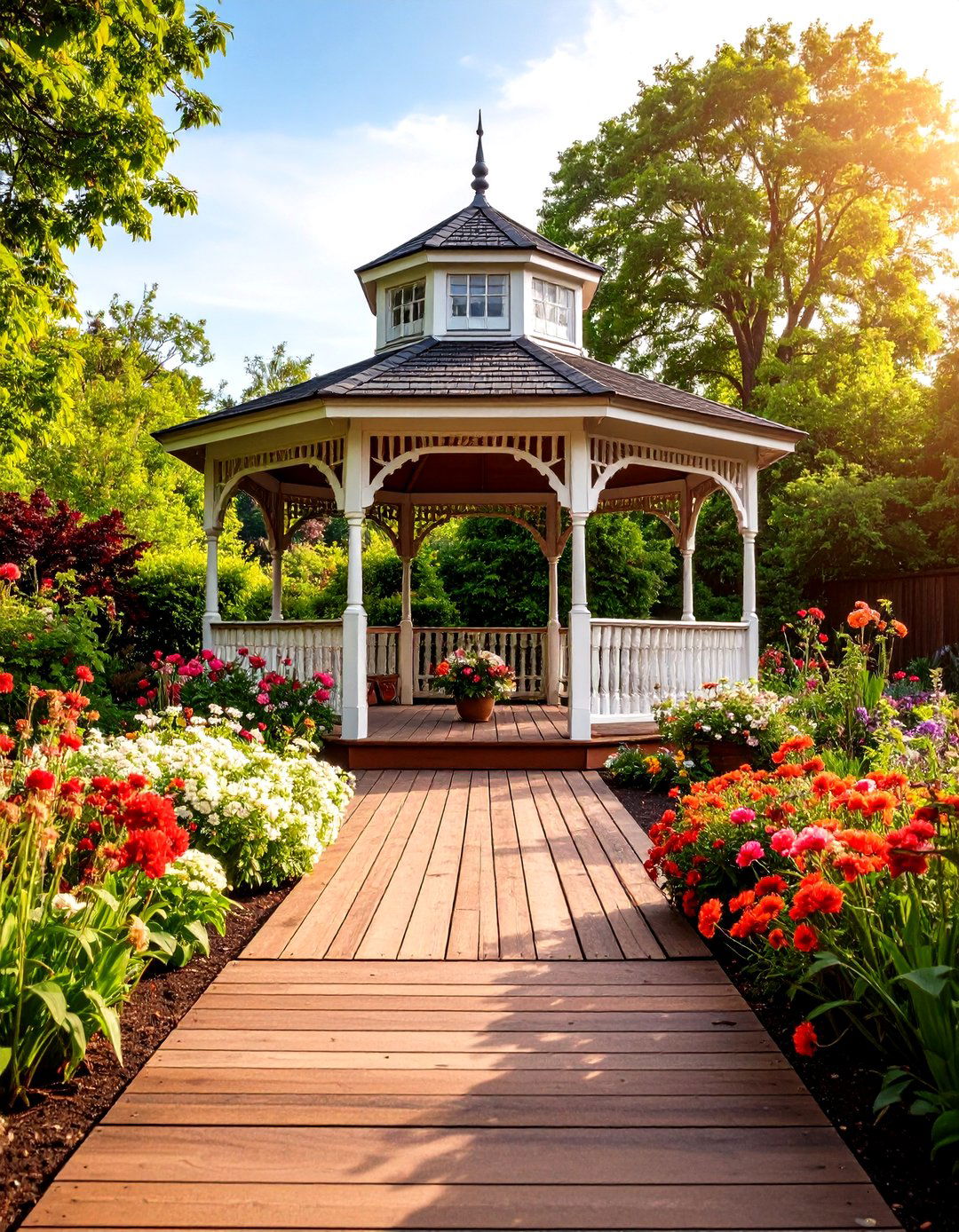 Traditional Victorian with Ornate Details - 24 Deck and Patio Combination Ideas