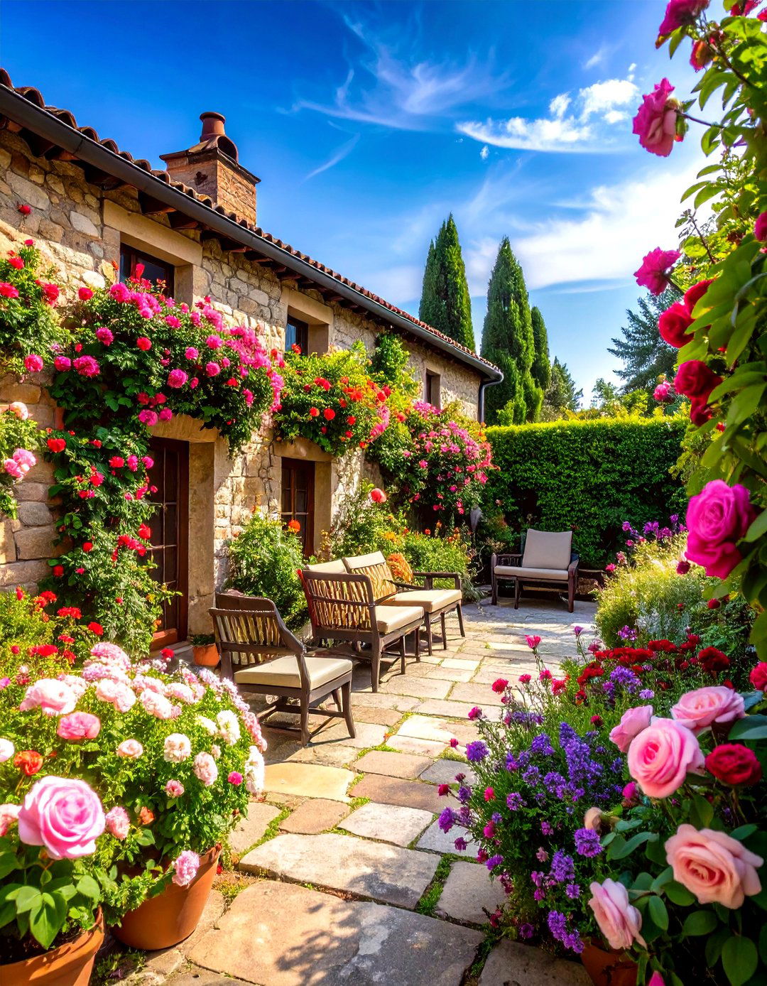 Traditional Walled Courtyard Garden - 24 Enclosed Garden Ideas