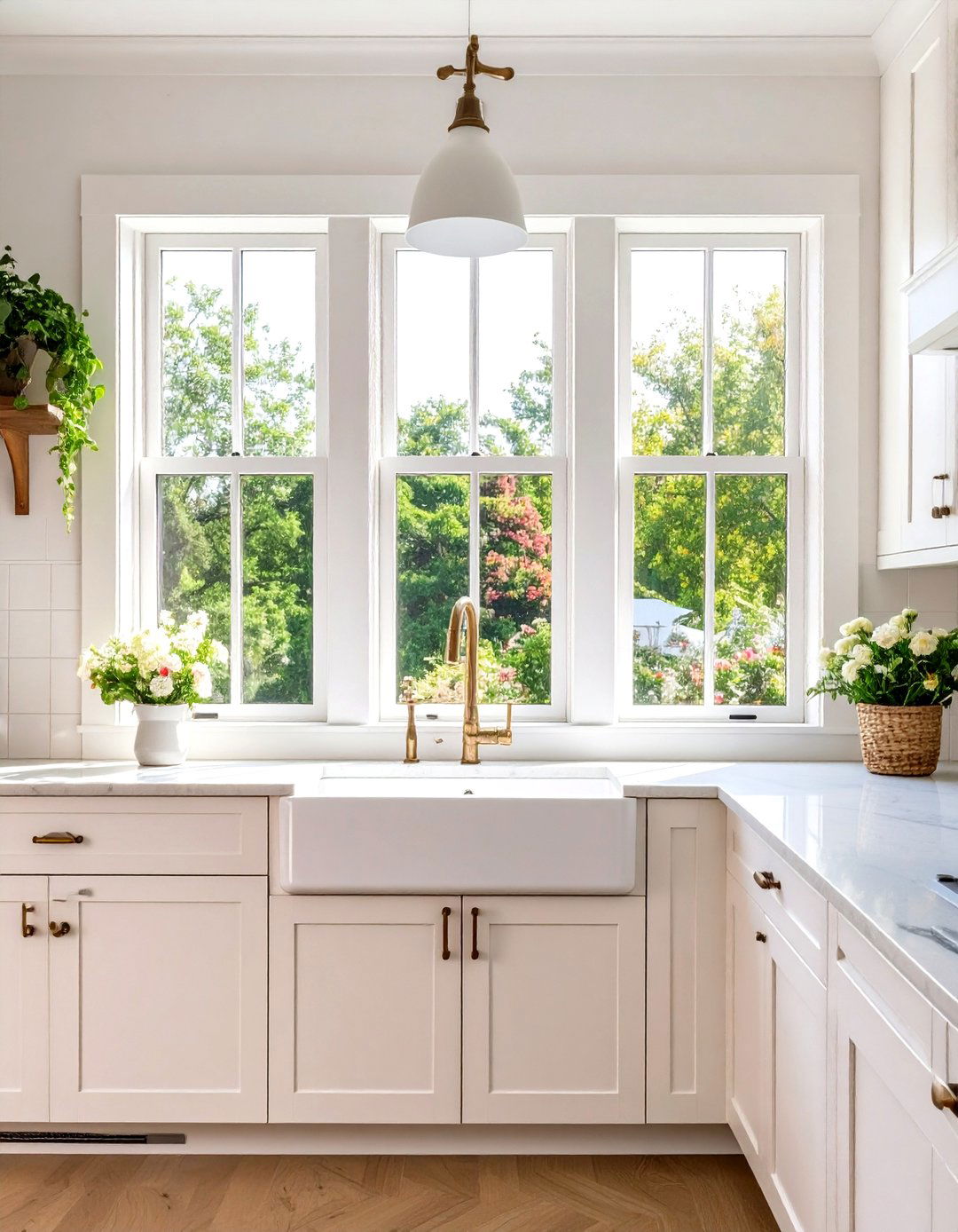 Traditional White Grid Kitchen Windows - 24 Kitchen Window Ideas Over Sink
